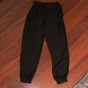 Charlotte Russe Black Parachute Jogger Pants